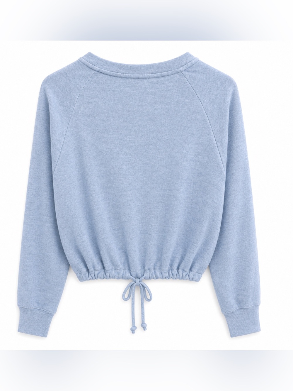 UGG Women’s XS Blue Soft Knit Drawstring Hem Long Sleeve Pullover Sweatshirt - Picture 2 of 4